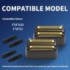 2 Pack Shaver Replacement Foil and Cutters compatible with BaBylissPRO Double FXFS2 Metal shaver foil replacement,Black view 2