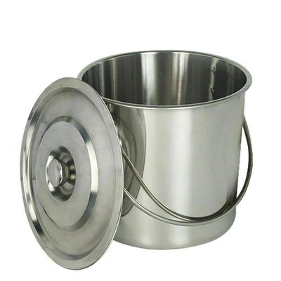 12L Stainless Steel Bucket Large Capacity Household Portable with Lid Bucket Oil Bucket Kitchen Bucket Food Bucket Water Storage Hotel Restaurant Iron Bucket Bucket