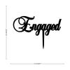 Elegant Engagement Cake Toppers Engaged Engagement Cake Decorations Bachelorette Bachelorette Gifts Personalised Acrylic Black view 4