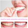 MXRFACTory Fake Teeth Instant Veneers Silica Gel Teeth Top Bottom Dentures Silicone Tooth Reusable Temporary Dentures Teeth Braces Covering for Men and Women For Bad Teeth,4pairs view 2