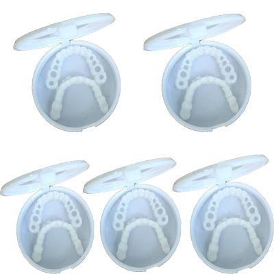 MXRFACTory Dentures Instant Veneers Snap On Tooth Cosmetic Silicone Tooth Whitening Temporary Prosthesis Teeth Reusable Top Bottom False Dental Braces Covering for Men and Women,9pairs