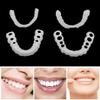 MXRFACTory Prosthesis Teeth Instant Veneers Natural Tones Adjustable Dentures Top Bottom Temporary Denture Cosmetic Comfort Fit Snap-On Quick Fit Dentures for Missing Teeth,7pairs view 4