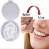 MXRFACTory Fake Teeth Instant Veneers Teeth Detachable Top Bottom Silicone Tooth Dental Prostheses Temporary Dentures Teeth Braces Covering for Men and Women Denture Restoration Kit,8pairs view 3