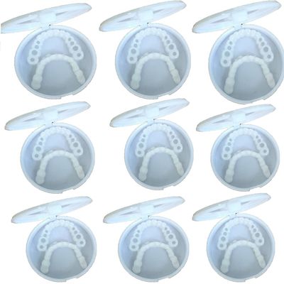MXRFACTory Prosthesis Teeth Instant Veneers Natural Tones Adjustable Dentures Top Bottom Temporary Denture Cosmetic Comfort Fit Snap-On Quick Fit Dentures for Missing Teeth,9pairs