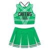 Alvivi Women's Sexy Cheerleading Costume Crop Top with Mini Pleated Skirt Set Schoolgirl Cheer Leader Uniform Green XL view 4