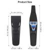 Silicone Razor Case Soft Razor Travel Case Portable Razor Case Razor Protective Case Safety Waterproof Razor Cover Compatible with Most Manual Razor with 2 Cleaning Brushes, Black, 2pcs, Travel view 2