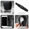 Silicone Razor Case Soft Razor Travel Case Portable Razor Case Razor Protective Case Safety Waterproof Razor Cover Compatible with Most Manual Razor with 2 Cleaning Brushes, Black, 2pcs, Travel view 4