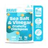 BRAVE Roasted Chickpeas: Healthy Snack, High Protein, Low Calorie - Salt & Vinegar (6 x 115g Packs) view 1