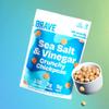 BRAVE Roasted Chickpeas: Healthy Snack, High Protein, Low Calorie - Salt & Vinegar (6 x 115g Packs) view 3