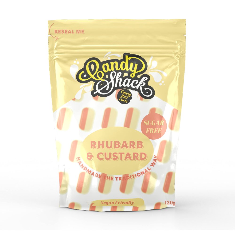Candy Shack | Sugar Free Rhubarb and Custard, 120g