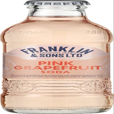 Franklin & Sons Pink Grapefruit Soda | 24 x 200ml Bottle Case | Low Sugar | Big Flavour | Versatile | Perfect Paloma Cocktail