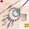 Ghasitaram Gifts Rakhis Online - Rakhi for Brother- The Ever Lasting Bond rm100 Bhaiya Bhabhi Rakhi with 200 GMS of Besan Barfi and 200 GMS of Kaju Katli view 1