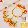 Ghasitaram Gifts Rakhis Online - Rakhi for Brother-TK-27 Bhaiya Bhabhi Rakhi with 200 GMS of Kaju katli and 200 GMS of Soan Papdi view 1