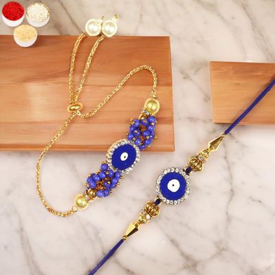 Ghasitaram Gifts Rakhis Online - Rakhi for Brother-KB-7 Bhaiya Bhabhi Rakhi