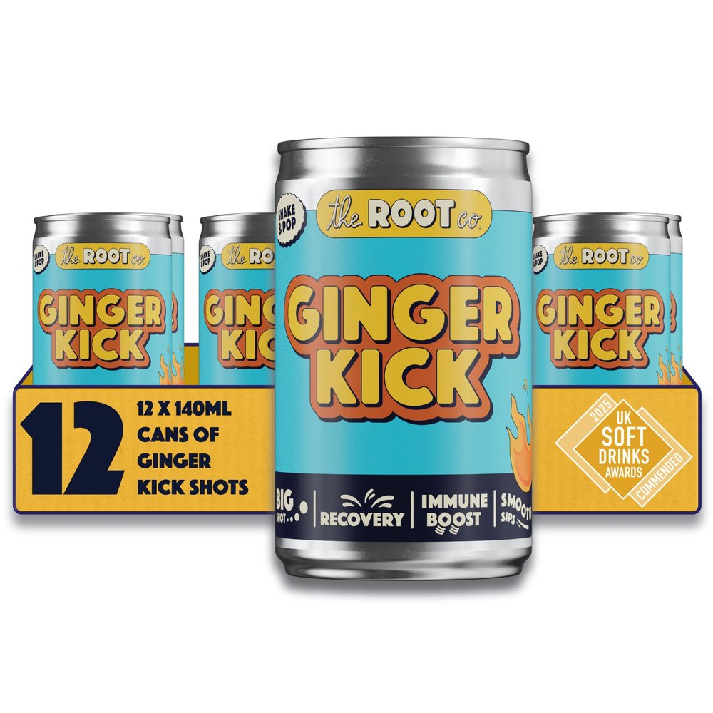 The Root Co. Ginger Kick - 12 x 140ml Natural & Fiery Shots