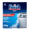 Finish, Dishwasher Salt, 2kg, Prevents Limescale and White Residue, Effective Against Hard Water, for Cleaner and Shinier Dishes vs Dishwasher Tablets Alone view 1