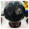 Kigauru Natural crystal rough 4cm-20cm +Stand Natural Black Obsidian Sphere Large Crystal Ball Healing Stone+pedestal (Color : 20cm) view 1