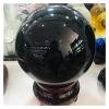 Kigauru Natural crystal rough 4cm-20cm +Stand Natural Black Obsidian Sphere Large Crystal Ball Healing Stone+pedestal (Color : 20cm) view 2