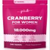 Cranberry Tablets for Urinary Infections 18,000mg | High Strength Cranberry Extract | 240 Vegan Tablets | Supplement for Women & Men | by Pink view 1