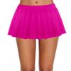 Afibi Women Sexy Stretchy Elastic Waist Pleated Ruffle Mini Skirt for Schoolgirl Outfits, Coral, Small view 4