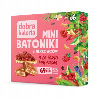 Dobra Kaloria Mini Cashew Bar Raspberry Tarte (6 x 17 g)