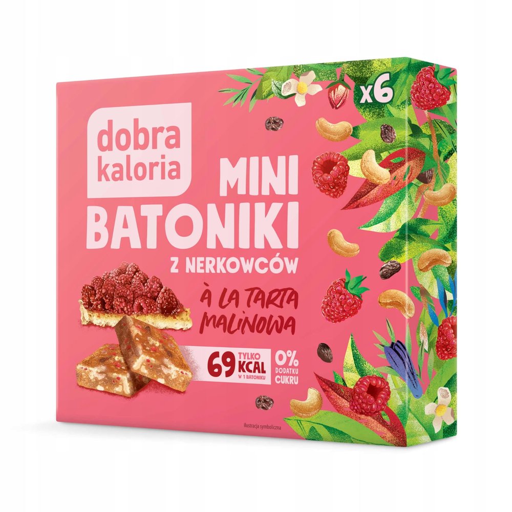 Dobra Kaloria Mini Cashew Bar Raspberry Tarte (6 x 17 g)