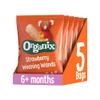 Organix Strawberry Weaning Wands, Organic Baby Snack, 6+ Months, Vegan, 25 g (Pack of 5) view 1
