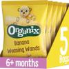 Organix Banana Weaning Wands, Organic Baby Snack, 6+ Months 25g (Pack of 5) view 1