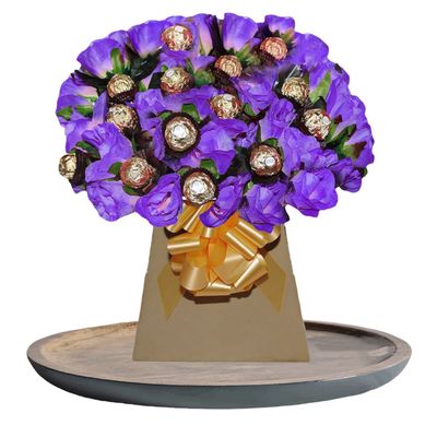 Chocolate Gift Box Hampe Ferrero Rocher Lindor Bouquet Birthday cPresent Cadbury Sweets Candy Galore (Small)
