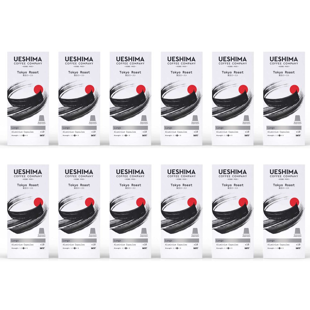 Ueshima Tokyo Roast Coffee Capsules - 12 Packs of 10 Capsules (120 Cups)