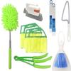 10 Pcs Venetian Window Blind Cleaner Duster Tool Set, Mini Blind Cleaner Duster Brush, Hand Held Air Conditioner Shutters Duster, Dirt Cleaner for Blind, Fan, Air Conditioner, Window Groove Gap(Green) view 1