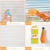 10 Pcs Venetian Window Blind Cleaner Duster Tool Set, Mini Blind Cleaner Duster Brush, Hand Held Air Conditioner Shutters Duster, Dirt Cleaner for Blind, Fan, Air Conditioner, Window Groove Gap(Green) view 3