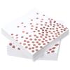INHEMING 48 pcs Party Napkins,Polka Dot Paper Napkins,White and Rose Gold Napkins,Birthday Party Serviettes, for Daily Use and Party Decoration 33x33cm view 1