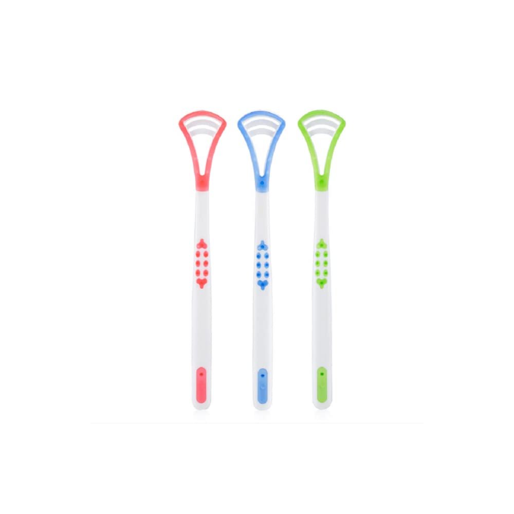 3pcs Tongue Scraper Cleaner 100% BPA Free Tongue Scrapers with Travel Handy for Adults & KidsRandom Color