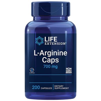 Life Extension L-Arginine, 700mg, high dose, 200 Vegan Capsules, Gluten Free, Vegetarian, Soy Free, GMO Free