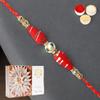 Ghasitaram Gifts Rakhi for Brother Rakhis Online - RM- 711 Premium Rakhi with 400 GMS of Kaju katli view 1