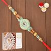 Ghasitaram Gifts Rakhi for Brother Rakhis Online - 8469 Premium Rakhi with 200 GMS of Kaju katli view 1