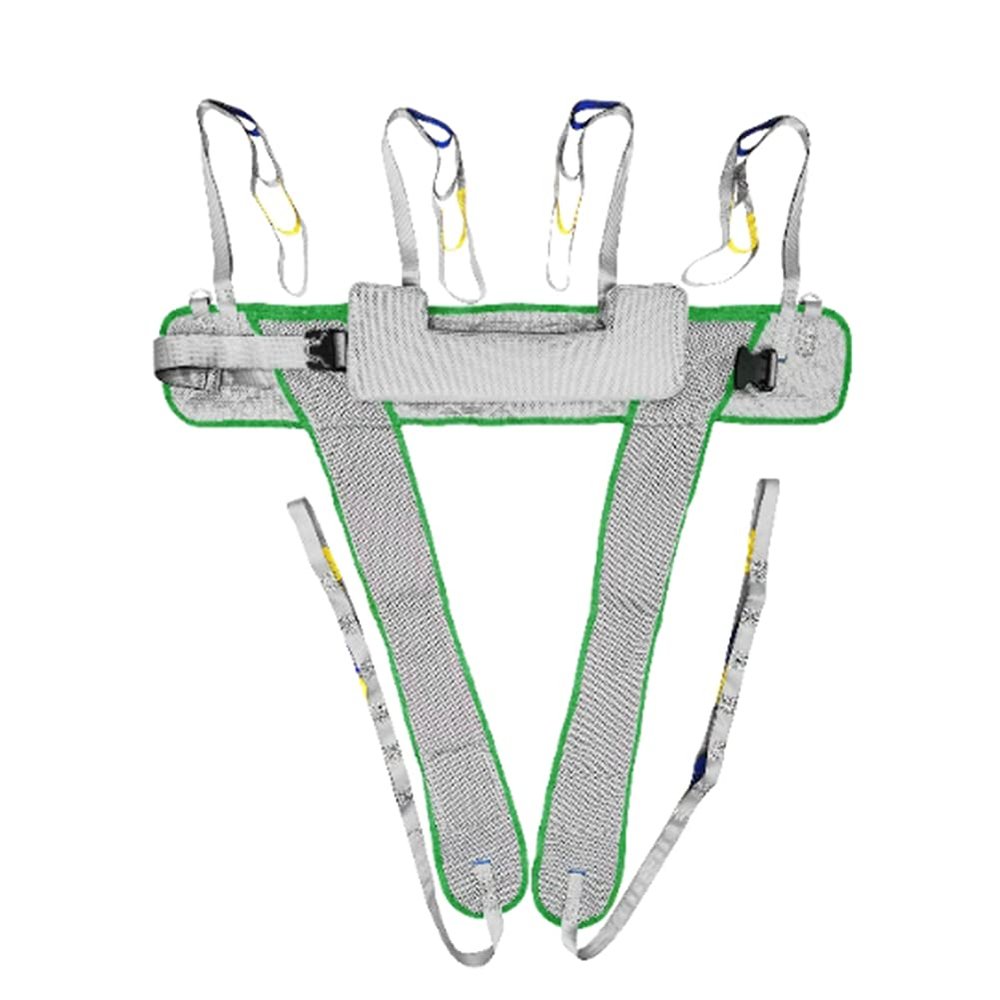 Full Body Breathable Patient Lift Sling, Standing Walking Aids Strap Belt Walking Trainers Exercise Sling, Aid Rehabilitation Training Equipment, Soft (Green)