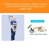 Full Body Breathable Patient Lift Sling, Standing Walking Aids Strap Belt Walking Trainers Exercise Sling, Aid Rehabilitation Training Equipment, Soft (Green) view 3