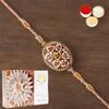Ghasitaram Gifts Rakhi for Brother Rakhis Online - RM-640 Premium Rakhi with 400 GMS of Kaju katli view 1