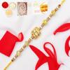 Ghasitaram Gifts Rakhi for Brother Rakhis Online - RM-759 Premium Rakhi with 200 GMS of Besan Barfi and 200 GMS of Kaju Katli view 1