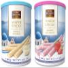 2 Pack Wafer Rolls Selection (400g x 2) - Strawberry flavoured cream Wafer Rolls 400g + Vanilla flavoured cream Wafer Rolls 400g view 1