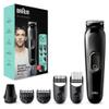 Braun 6-in-1 All-in-One Series 3, Male Grooming Kit with Beard Trimmer, Hair Clippers & Precision Trimmer with Lifetime Sharp Blades, 5 Attachments, Gifts for Men, UK 2 Pin Plug, MGF3335, Black Razor view 1