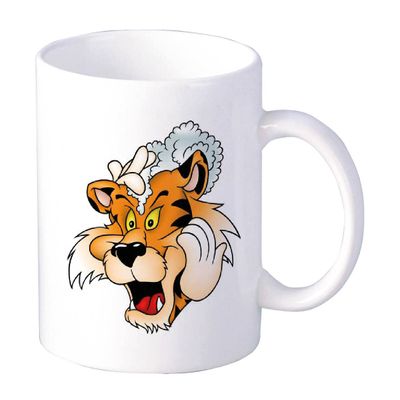 Tipolitografia Ghisleri Pair of Baby Animal Tiger Washing Cartoon Cups 230ml No. 233 for Dishwasher or Microwave