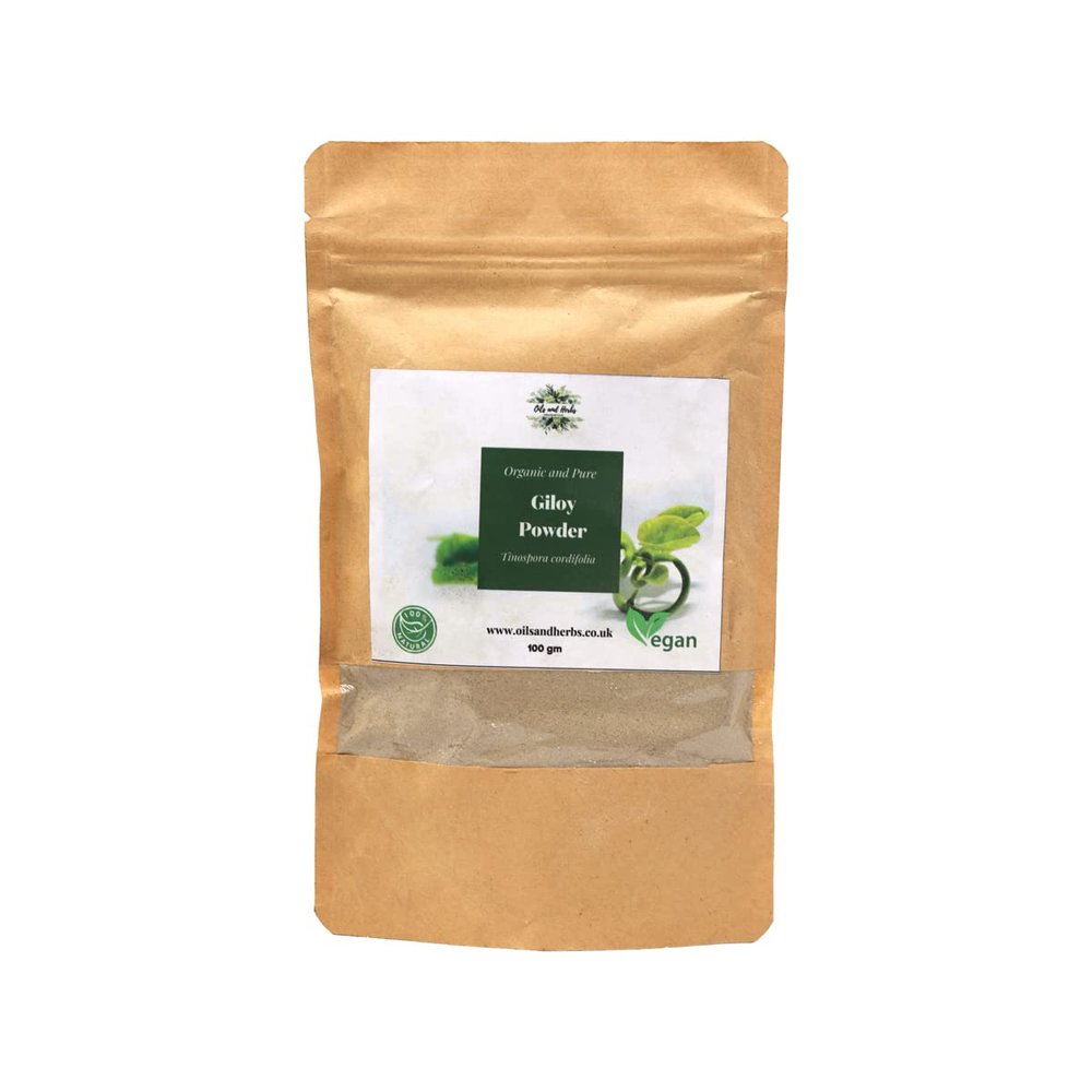 Clean Organic Giloy Powder - Tinospora cordifolia -100% Pure and Natural (500g)
