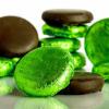Whitakers Chocolates Dark Chocolate Creams - Green Foiled Fondant Cremes Plastic Tub (Peppermint, 1kg) view 2