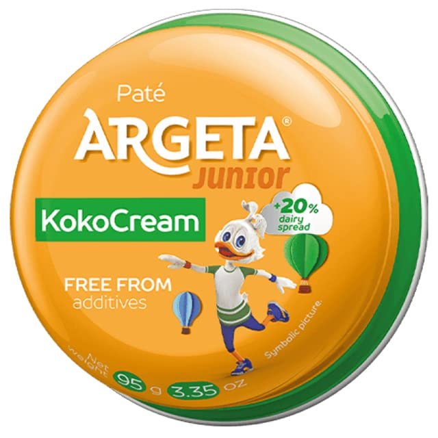 ARGETA Premium Exquisite Kokocream Pate  14 cans of Excellent and Delicious Pate  Natural Aroma Flavor  1330 Grams (95 Grams per jar x 14) - Argeta