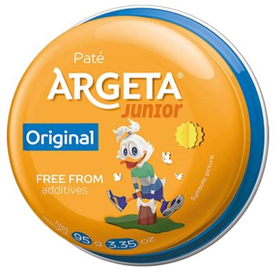 Argeta Premium Exquisite Original Pate 14 cans of Excellent and Delicious Pate Natural Aroma Flavor Preservatives and Gluten Free Delicacy for gourmets 1330 Grams (95 Grams per jar x 14)