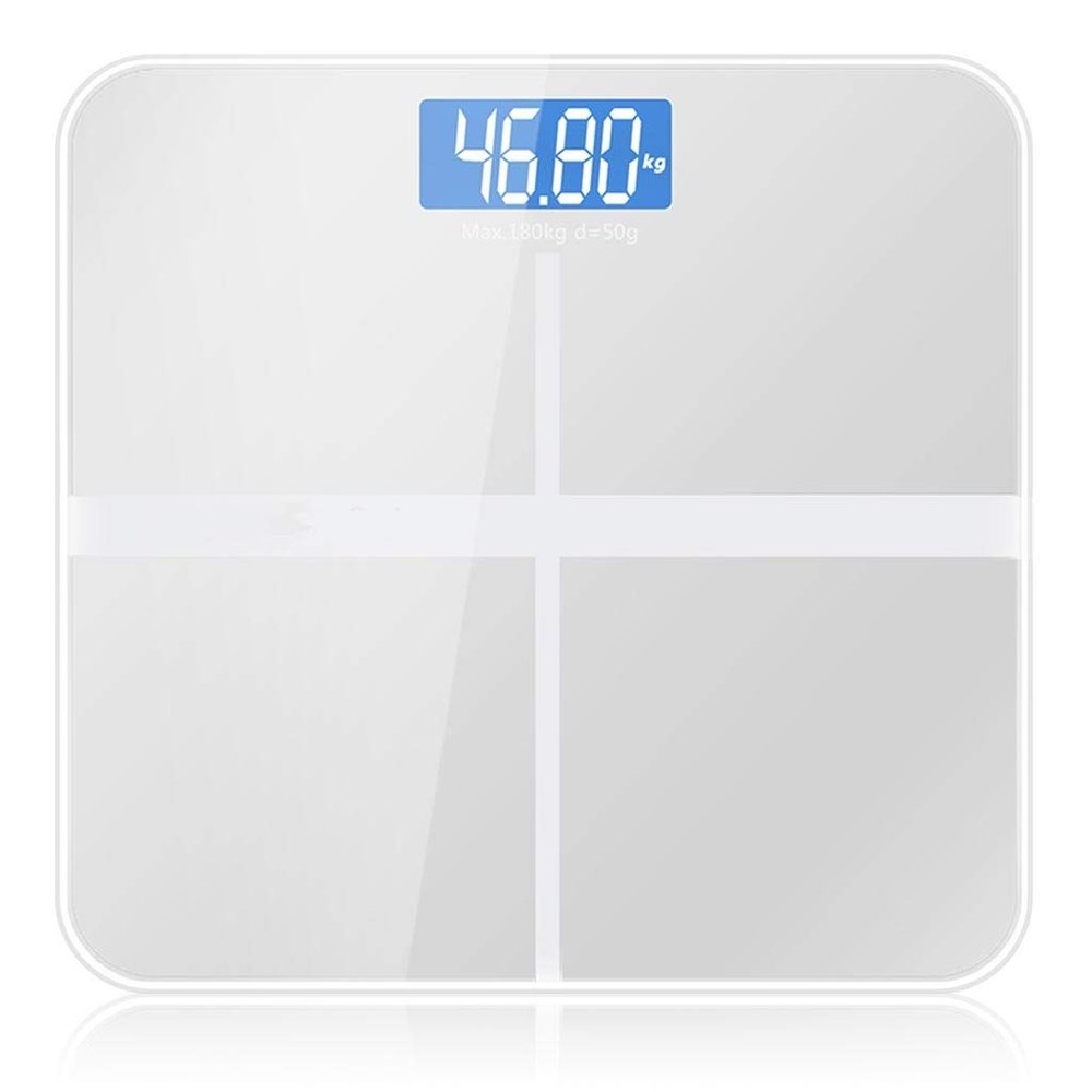 YYDS Weighing Scale Bathroom Scales Accurate Bathroom Body Scale Smart Electronic Health Balance Toughened Glass LCD Bathroom Scales Scale (Color : Sliver)