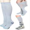 LORVVDE 2 Pairs Walking Boot Socks for Orthopedic Walker Brace, Replacement Sock Liner Knee High Tube Sox Under Air Cam Walkers and Fracture Boots, Air Cast Surgical Leg Cover view 1